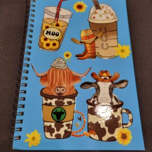 Blue Notebook with Boots