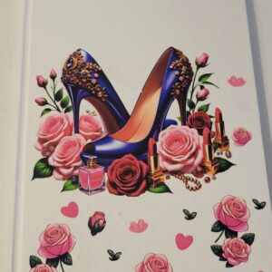 White Notebook with High Heels (no lines)