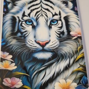 White Notebook with White Tiger (no lines)
