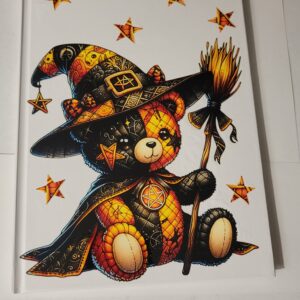 White Notebook with Halloween Bear (no lines)