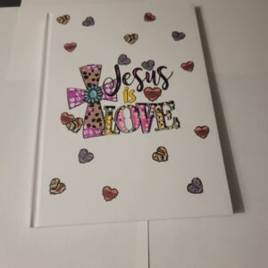 White Notebook with Cross (no lines)