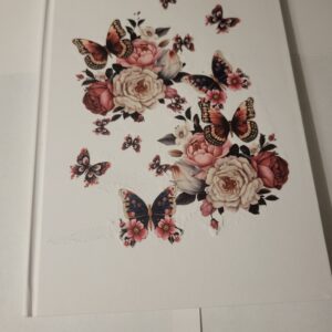 White Notebook with Butterflies (no lines)