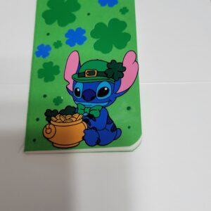 Green Tiny Notebook with St Patrick Stitch