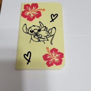 Yellow Tiny Notebook with Stitch and Angel