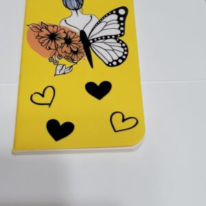 Yellow Tiny Notebook with Butterfly