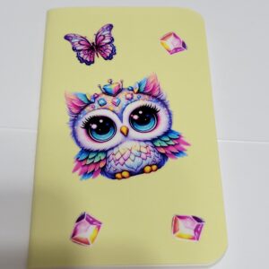 Yellow Tiny Notebook with Owl