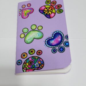Purple Tiny Notebook with Paw Prints