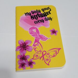Yellow Tiny Notebook with Pink Ribbon