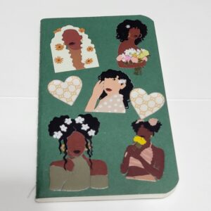Green Tiny Notebook with Ladies