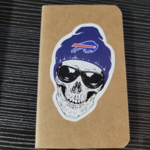 Brown Tiny Notebook with Bills Football
