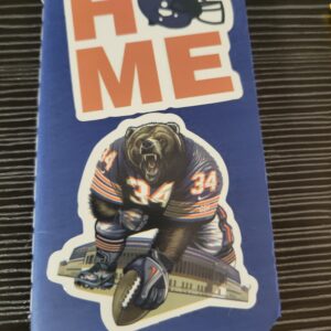 Blue Tiny Notebook with Bears Football