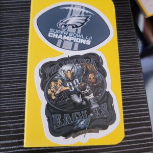 Yellow Tiny Notebook with Eagles Football