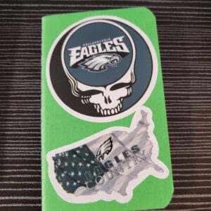 Green Tiny Notebook with Eagles Football