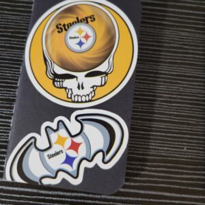 Black Tiny Notebook with Steelers Football