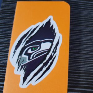 Yellow Tiny Notebook with Seahawk Football