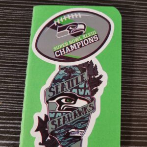 Green Tiny Notebook with Seahawk Football