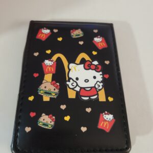 Small Black Leather Notebook with HK and Silver Pen