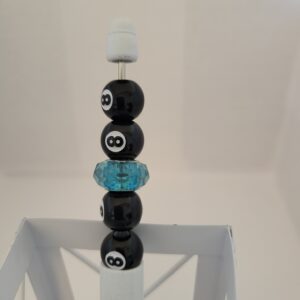 Blue beaded 8 ball Pen