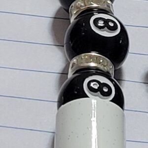 Bling Beaded 8 ball Pen