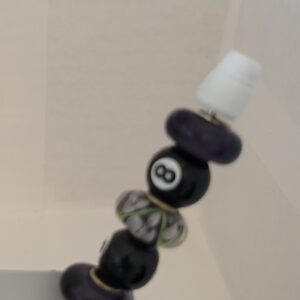 Marbled black and white 8 ball pool