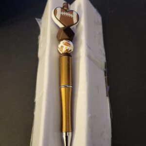 Brown and Gold Heart Football and Birds pen