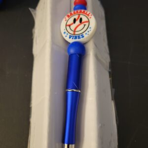 Blue Baseball Vibes Pen