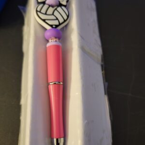 Pink Heart Soccer Pen