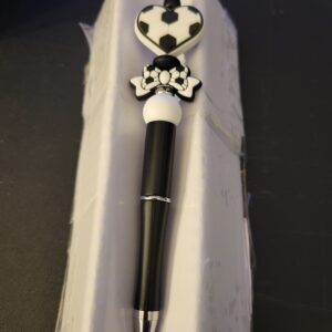 Black Soccer Pen with Bow