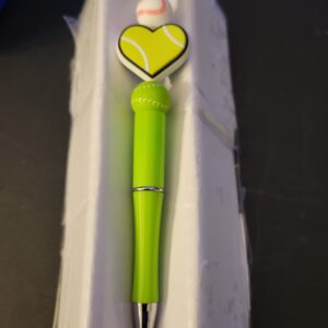 Green and White Tennis Pen