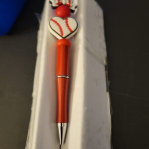Red Heart Baseball Pen
