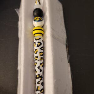 Yellow and White Print Hawkeye Pen