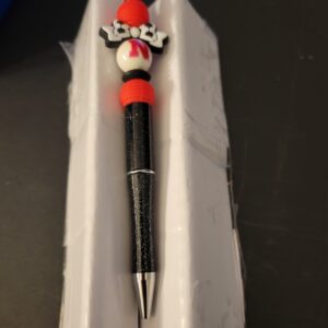 Black Cornhusker Pen with White Bow