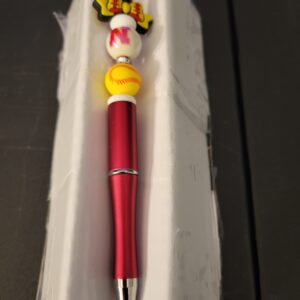 Red Cornhusker Pen with Yellow Bow