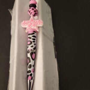 Pink Animal Print Cowboys Pen