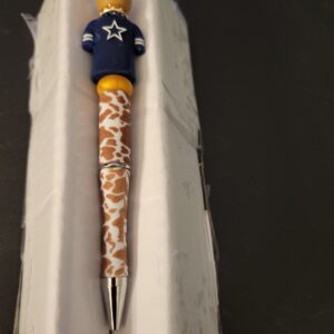 Brown Animal Print Blue Star Cowboy Jersey Pen