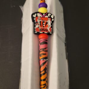 Pink and Orange Zebra Stripe Bengals Pen