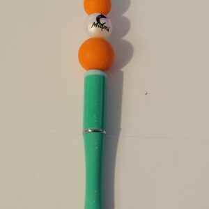 Orange Beaded Marlins Pen
