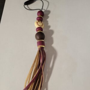 Burgendy and Brown Hanger with Tassel