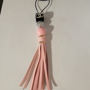 Pink and Black Hanger with Tassel