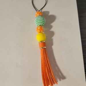 Orange, Yellow and Light Green Hanger with Tassel