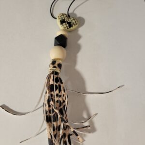 Beige and Black Hanger with Tassel