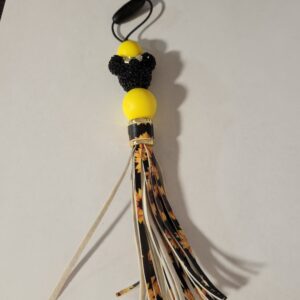 Yellow and Black Hanger with Tassel