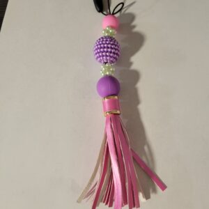 Purple, Pink and White Hanger with Tassel