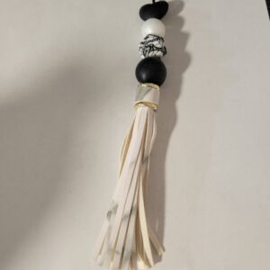 Black and White Hanger with Tassel