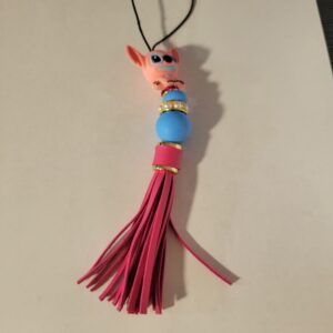 Pink and Light Blue Hanger with Tassel