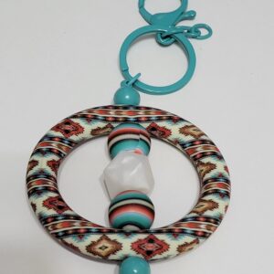 Southwest Circle with Southwest Beaded Keychain