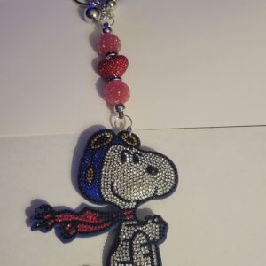 Bling Snoopy Beaded Keychain