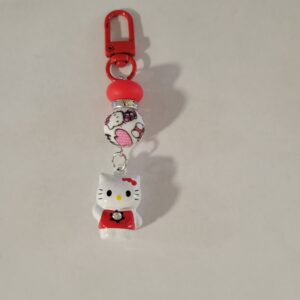 Small HK Red and White Bell Keychain