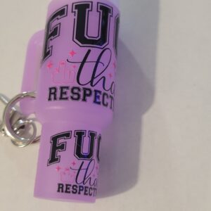 Purple Tumbler Keychain with F***