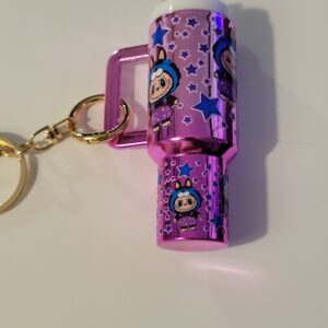 Purple Tumbler Keychain with LaBuBu
